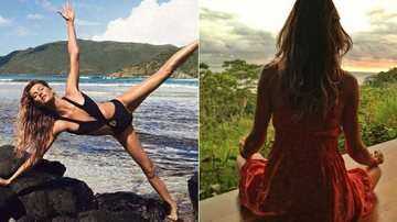 Gisele Bündchen se equilibra em pedras na praia - Instagram/Reprodução