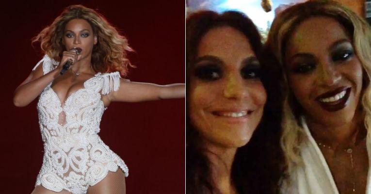 Beyoncé manda beijos para os fãs de Ivete nos bastidores do Rock in Rio - Fotomontagem