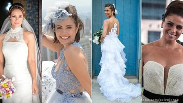 Inspire-se nas famosas e aprenda a usar vestidos de noivas com transparência - Foto-montagem
