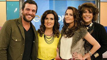 Rodrigo Lombardi, Fátima Bernardes, Deborah Secco e Lúcio Mauro Filho - Reprodução / TV Globo