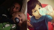 Neymar com Davi Lucca; Vicente, filho de Ricardo Pereira - Reprodução / Instagram