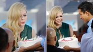 Avril Lavigne ganha bolo de aniversário em programa de TV - AKM-GSI/Splash
