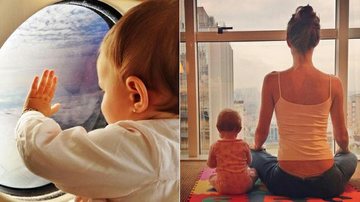 Filha de Gisele Bündchen se despede do Brasil com 'adeus' na janelinha de avião - Instagram/Reprodução