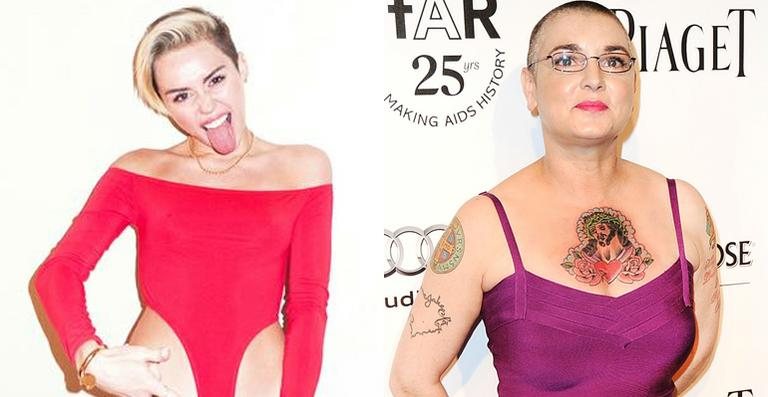Sinead O'Connor e Miley Cyrus - Terry Richardson/ Getty Images
