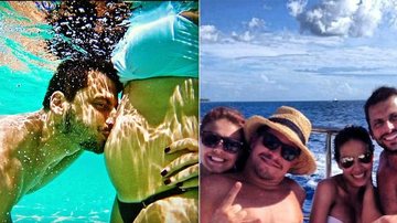 Henri Castelli com a namorada, Juliana, e os atores Paloma Bernardi e Thiago Martins - Reprodução / Instagram