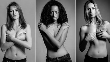 Modelos na campanha outubro rosa - Foto-montagem