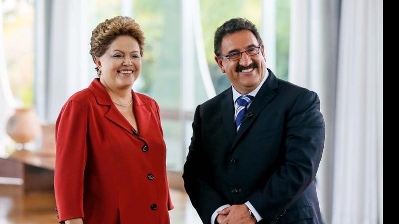 Dilma Rousseff e Ratinho no ar em entrevista - Roberto Stuckert/ PR