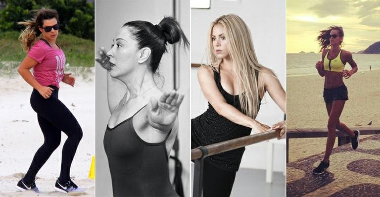Famosas mostram no Instagram os exercícios que deixam seus corpos definidos - Foto-montagem