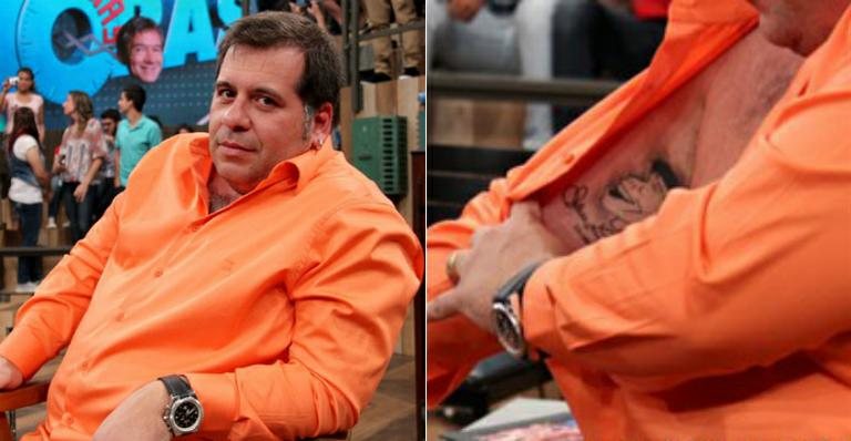 Leandro Hassum faz tatuagem em homenagem a comediante Jerry Lewis - Divulgação/TV Globo