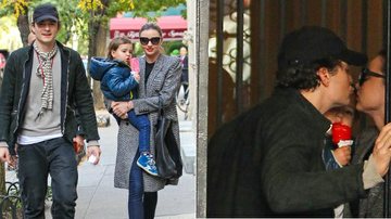 Após anúncio de separação, Orlando Bloom e Miranda Kerr levam o filho para passear em parque - AKM-GSI/Splash