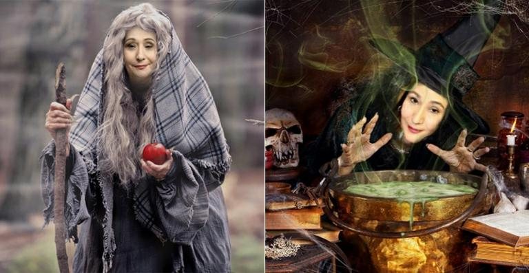 Sonia Abrão brinca com montagens de Halloween e vira uma bruxa - Reprodução / Instagram