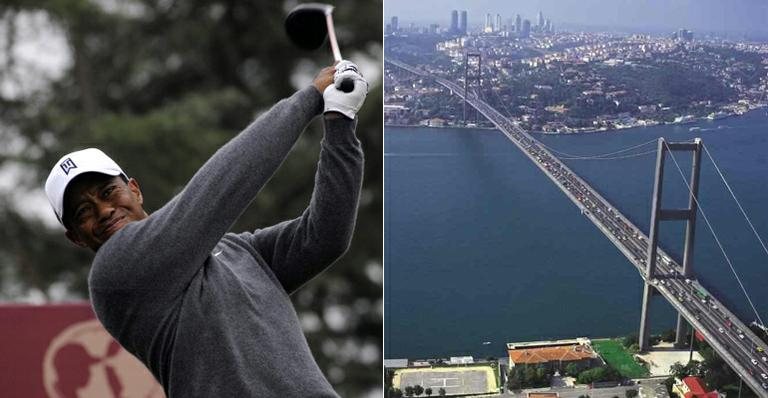 Tiger Woods se torna o primeiro jogador de golfe a jogar uma bola da Europa para a Ásia - Getty Images e Divulgação