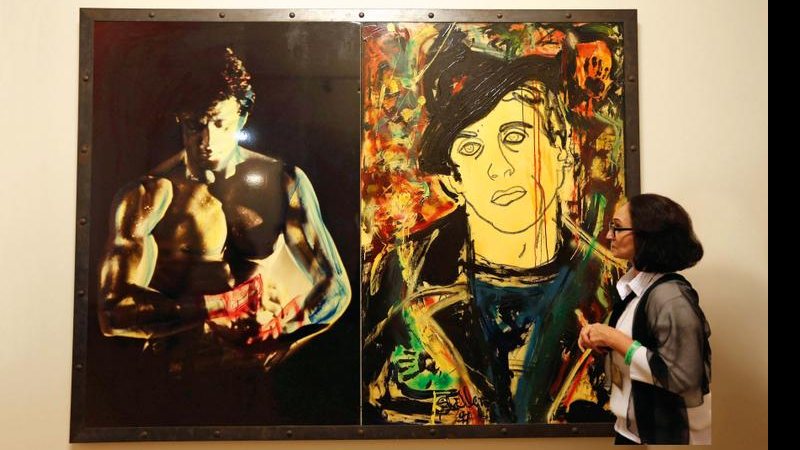 Sylvester Stallone  expõe obras - Alexander Demianchuk/ Reuters