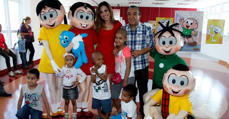 Wanessa e Maurício de Sousa visitam crianças do GRAAC - Marcos Ribas /Foto Rio News