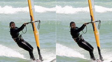 Cláudio Heinrich pratica esporte radical no Rio na praia da Barra no Rio - Marcos Ferreira/ Photo Rio News