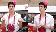 Amor à Vida: Mateus Solano grava cena com arranjo de flores no cabelo - Divulgação/TV Globo