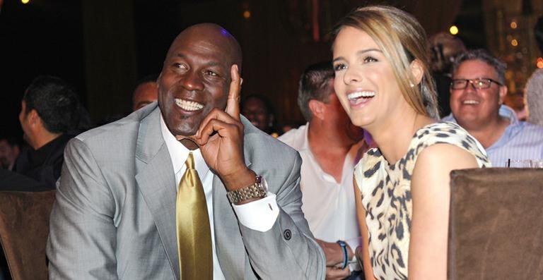 Michael Jordan e a mulher, Yvette - Getty Images