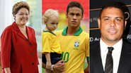 Dilma troca mensagens sobre futebol com Ronaldo e Neymar em rede social - Roberto Stuckert/PR, Instagram e Getty Images