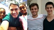 William Bonner com Maria e Laura; Hugo Bonemer e Vinícius - Reprodução / Instagram e TV Globo