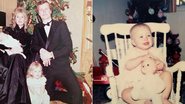 Paris Hilton posa ao lado dos pais em foto de seu primeiro Natal - Reprodução/Instagram