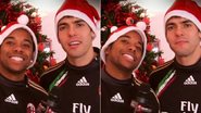 Kaká e Robinho gravam vídeo de Natal - Instagram AC Milan/Reprodução