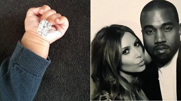 Kim Kardashian mostra anel de noivado nas mãos da filha, North West - Instagram/Reprodução