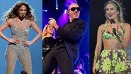 Jennifer Lopez, Pitbull e Claudia Leitte - Getty Images/ Arquivo