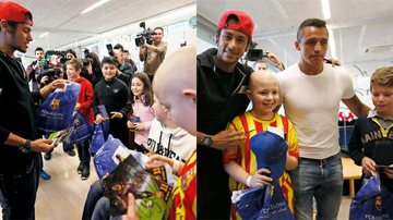 Neymar e Alexis Sánchez animam crianças atendidas por hospital - Gustau Nacarino/ Reuters