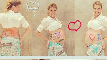Grávida de 8 meses, Ana Hickmann mostra barrigão com desenhos - Instagram/Cortesia Ana Hickmann