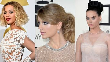 Aprenda o passo a passo dos penteados de Beyoncé e mais famosas no Grammy - Foto-montagem