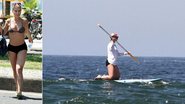 Paula Burlamaqui pratica stand up paddle na Barra da Tijuca - Wallace Barbosa/AgNews