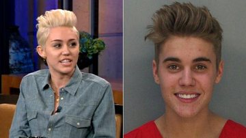 Miley Cyrus dá conselho a Justin Bieber: "Construa uma boate em casa" - Reprodução/NBC e Divulgação