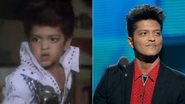 Bruno Mars aos 4 anos de idade e em foto do mês passado - Reprodução e Getty Images