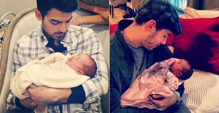 Joe e Nick Jonas com a sobrinha Alena Rose - Instagram/Reprodução