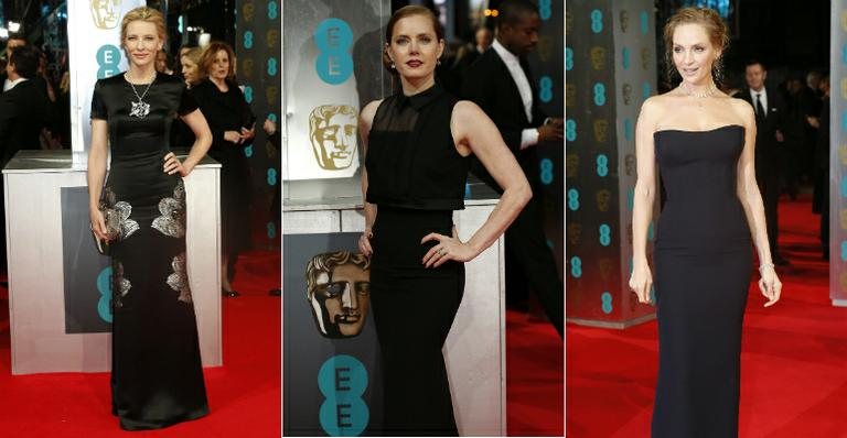 Estrelas escolhem looks pretos para o BAFTA - Getty Images e Reuters