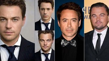 Robert Downey Jr. brinca com foto de DiCaprio - Foto-montagem