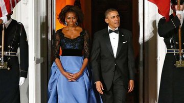 Casal Obama em jantar de gala na Casa Branca - Jonathan Ernst e Joshua Roberts/ Reuters