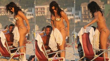 Grávida, Kyra Gracie mostra barriguinha na praia - AgNews e Foto Rio News