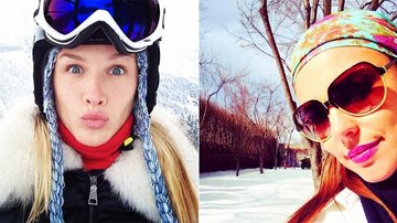 Fiorella Mattheis e Paolla Oliveira na neve - Instagram/Reprodução