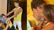 Carol Castro ganha massagem e beijo do marido - AgNews e Fred Pontes