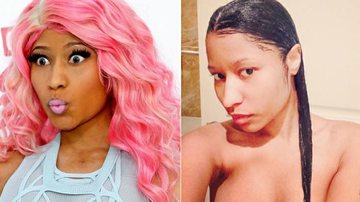 Nicki Minaj com e sem produção - Reprodução / Instagram