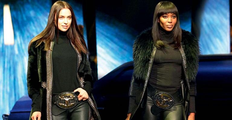 Naomi Campbell exibe charme na cat walk - Reuters e Getty Image