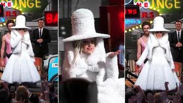 Lady Gaga usa look de papel - Fotomontagem