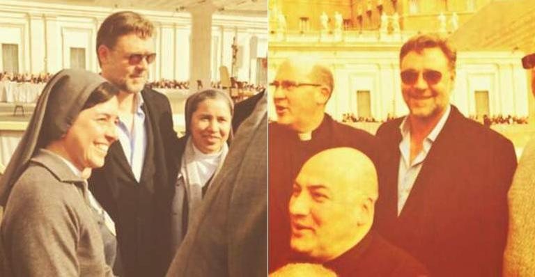 Russell Crowe no Vaticano - Reprodução / Twitter