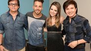 Sandy canta com Junior Lima, Chitãozinho e Xororó no 'Programa do Jô' - Globo/ Zé Paulo Cardeal