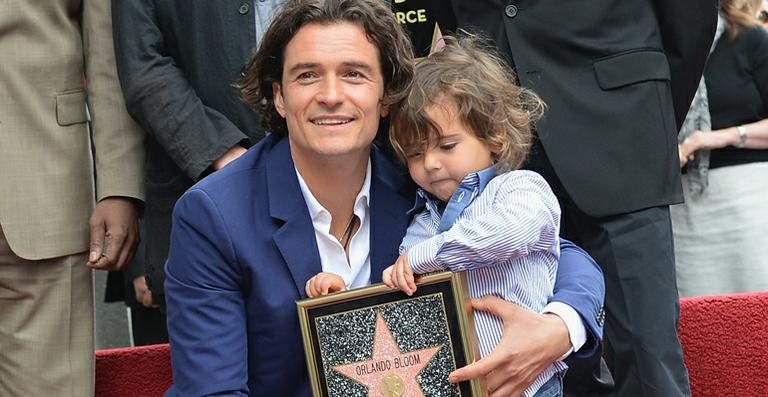 Orlando Bloom com o filho, Flynn - Getty Images