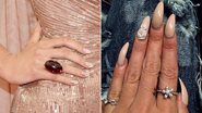 Unhas decoradas: Blake Lively e mais famosas usam stiletto nails com glitter - Foto-montagem