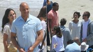 Irmão de Paul Walker grava com Vin Diesel na praia - AKM-GSI / AKM-GSI