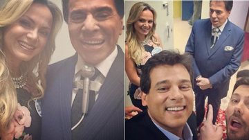 Eliana, Danilo e Celso: selfie com Silvio Santos - Instagram/Reprodução