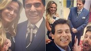 Eliana, Danilo e Celso: selfie com Silvio Santos - Instagram/Reprodução